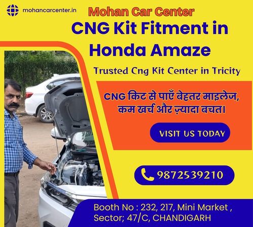 CNG kit fitment in Honda Amaze
